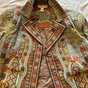 Coldwater Creek "Live With Passion" Fully Embroidered Jacket.